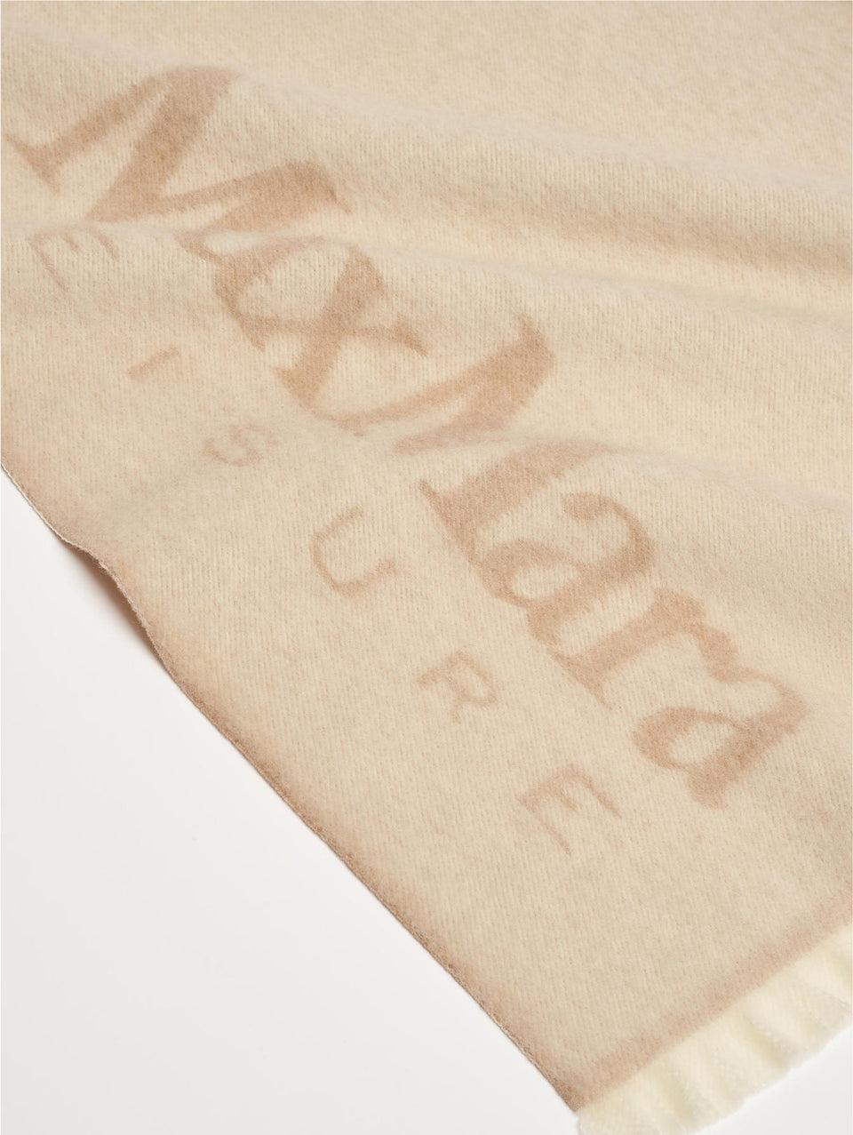MAX MARA LEISURE Stola Con Lavorazione Jacquard Bianco