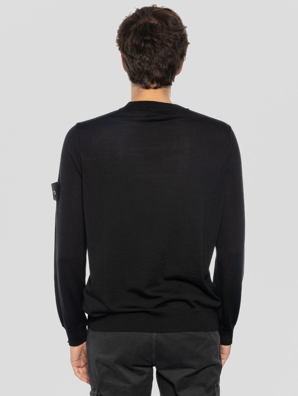 STONE ISLAND Maglia Girocollo Ghost In Lana Nero