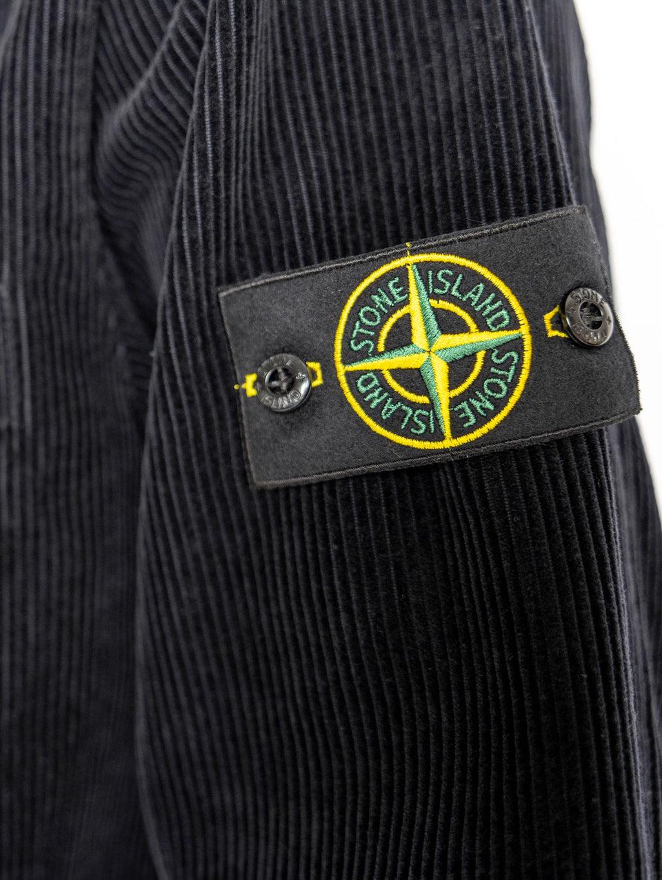 STONE ISLAND Overshirt In Velluto A Coste Blu