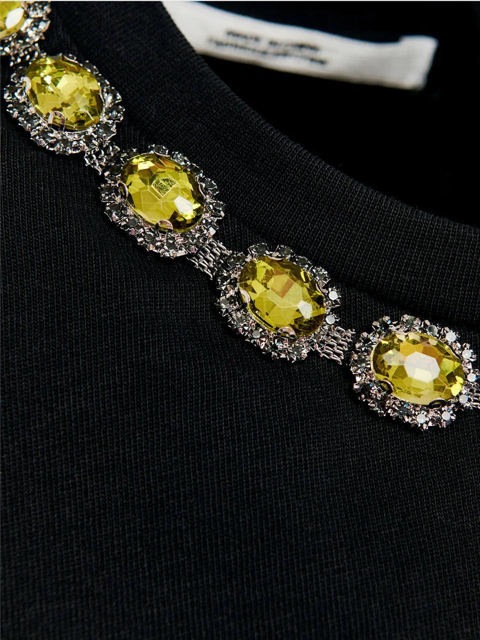 ESSENTIEL ANTWERP T-shirt Con Ricami Di Strass Nero