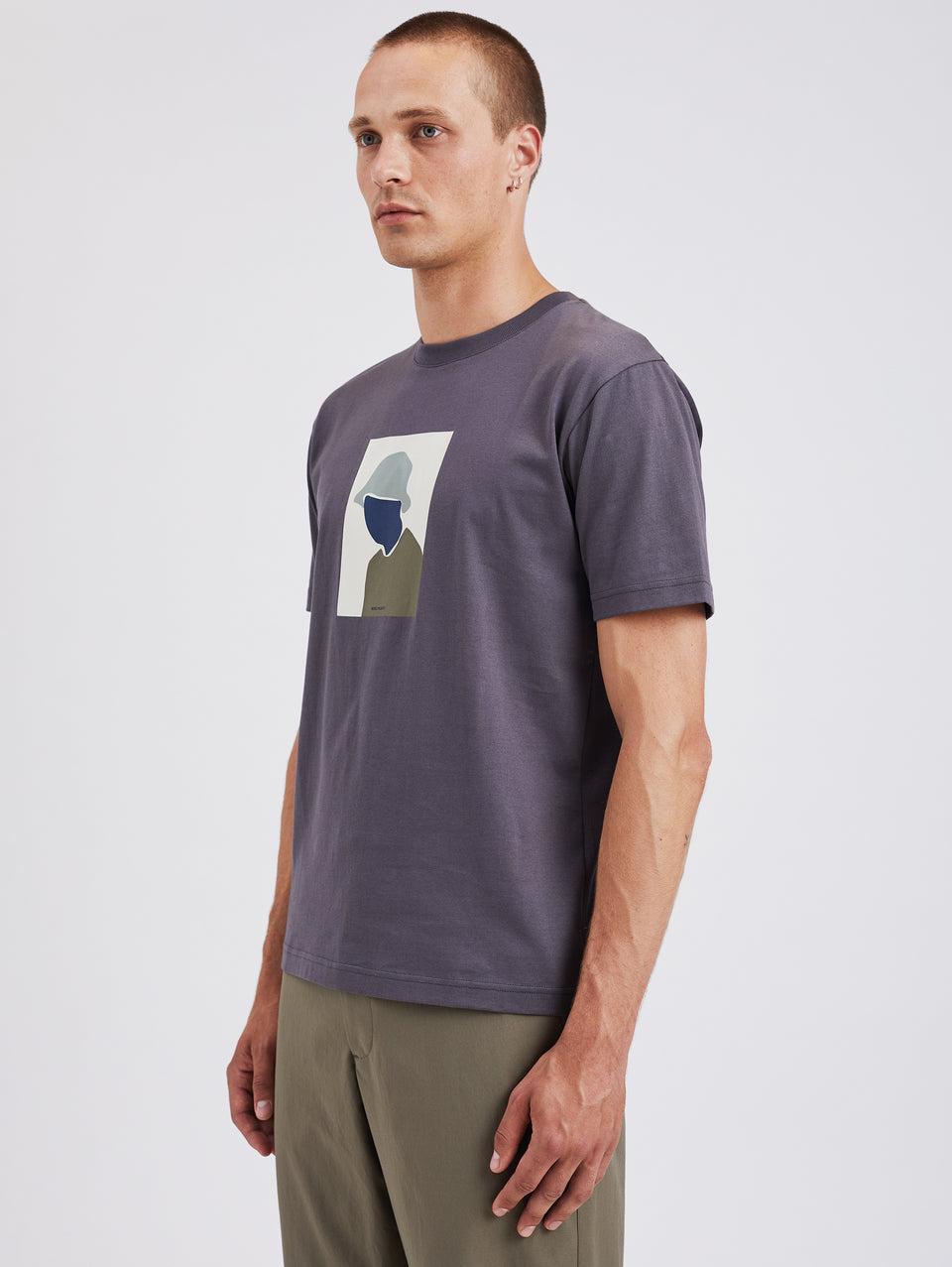 NORSE PROJECTS T-shirt Con Stampa Serigrafata Grigio