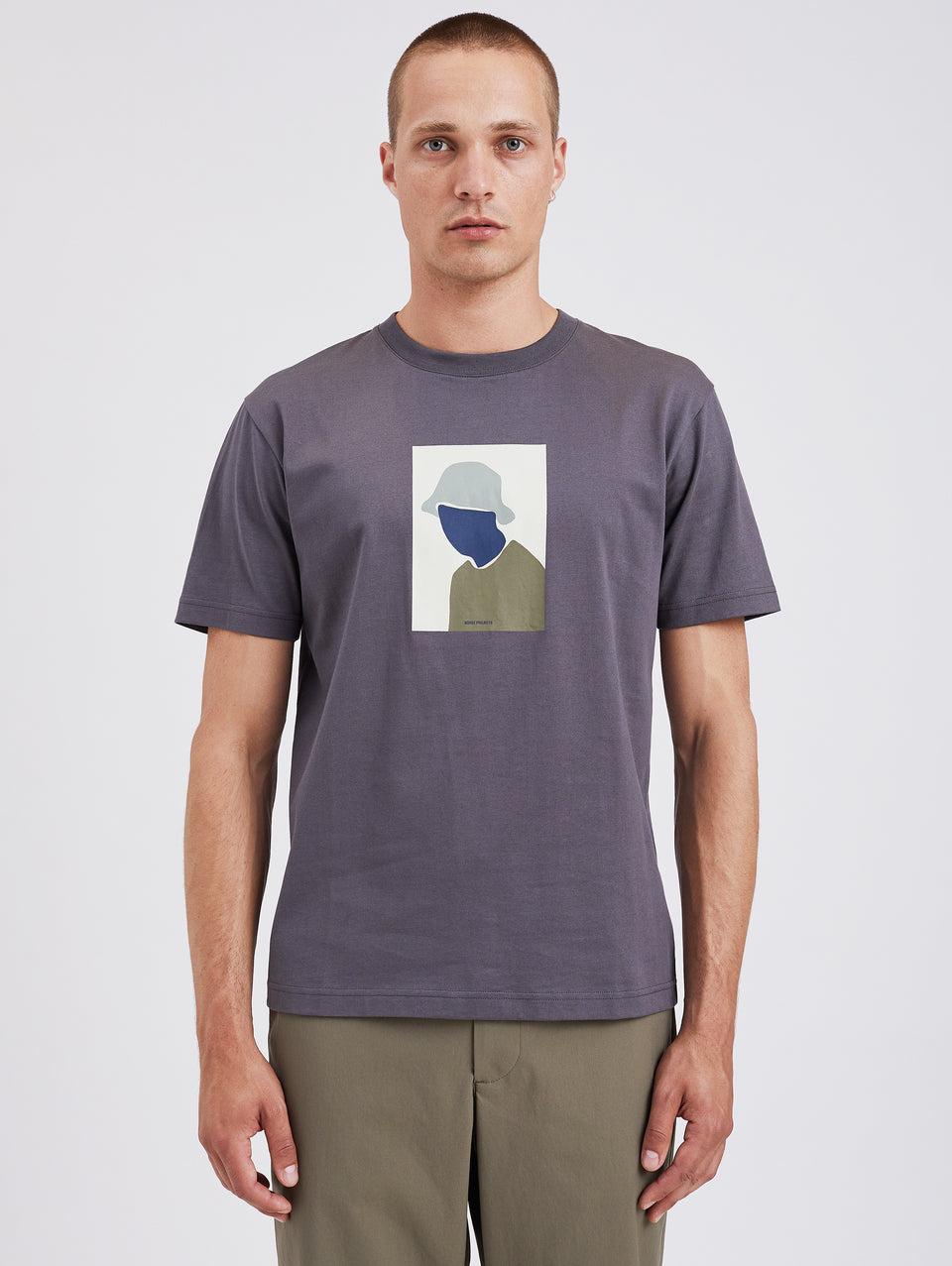 NORSE PROJECTS T-shirt con Stampa Serigrafata Grigio