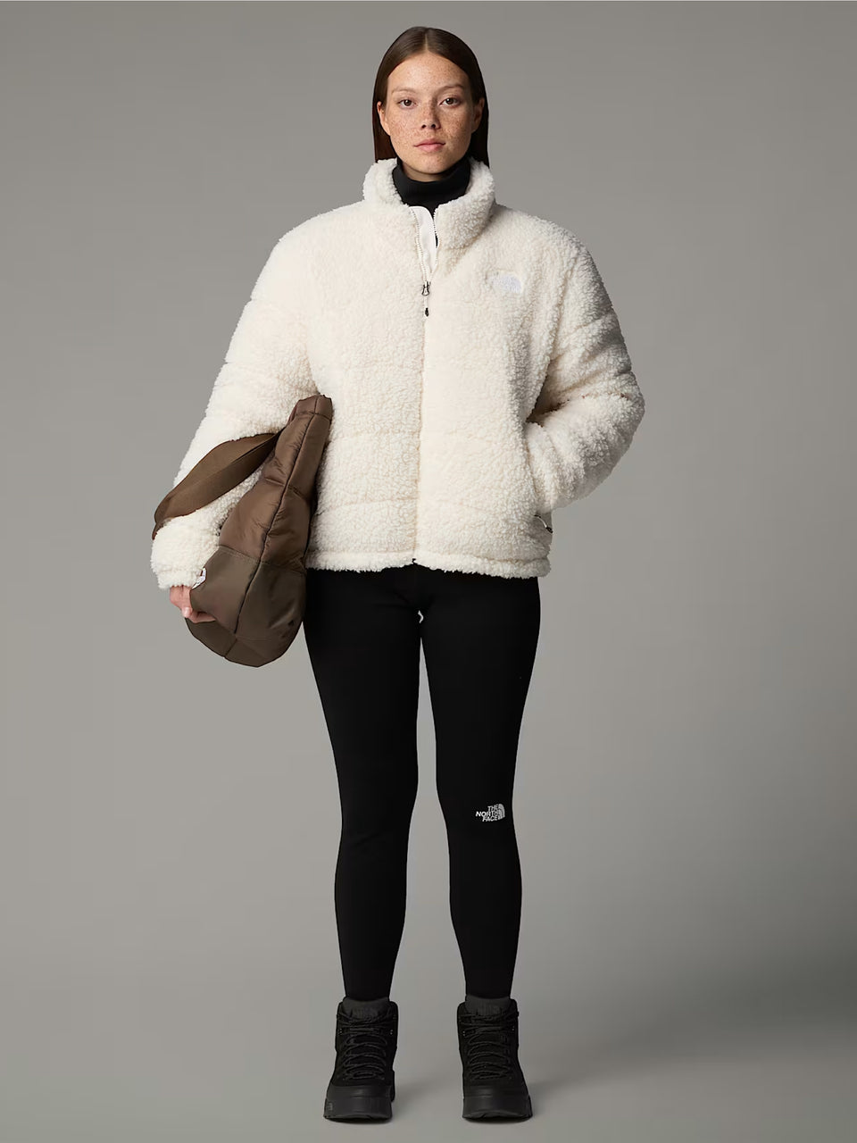 THE NORTH FACE Giacca In Pile A Pelo Lungo Bianco