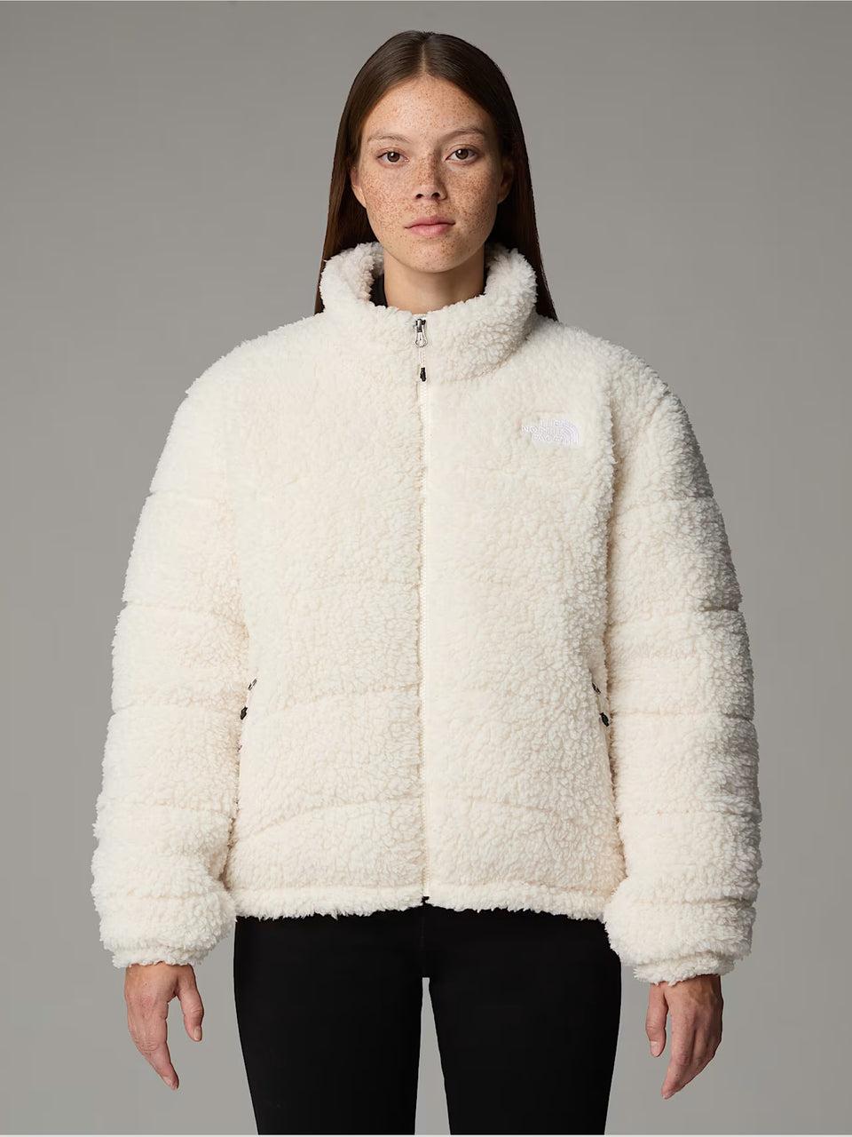 THE NORTH FACE Giacca in Pile a Pelo Lungo Bianco