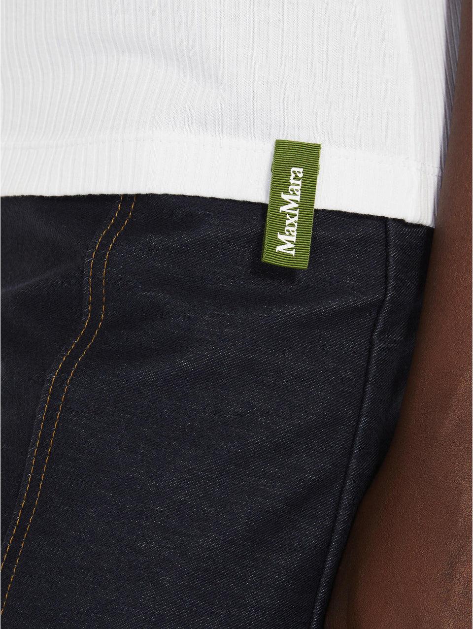 MAX MARA LEISURE Top Senza Maniche A Costine Bianco