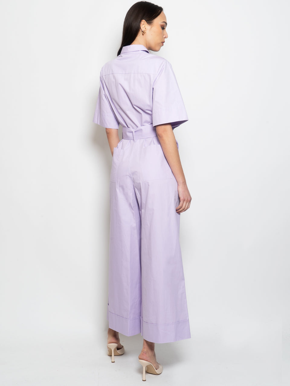 P.A.R.O.S.H. Tuta Con Decorazione Punto Inglese Lilla