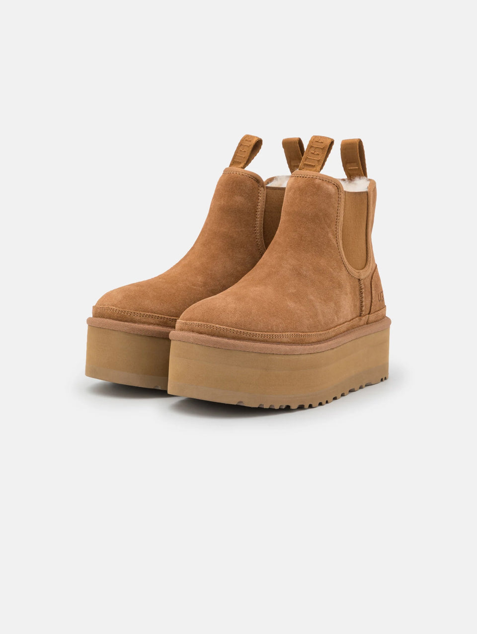 UGG Stivaletti Chelsea Con Platform Castagna