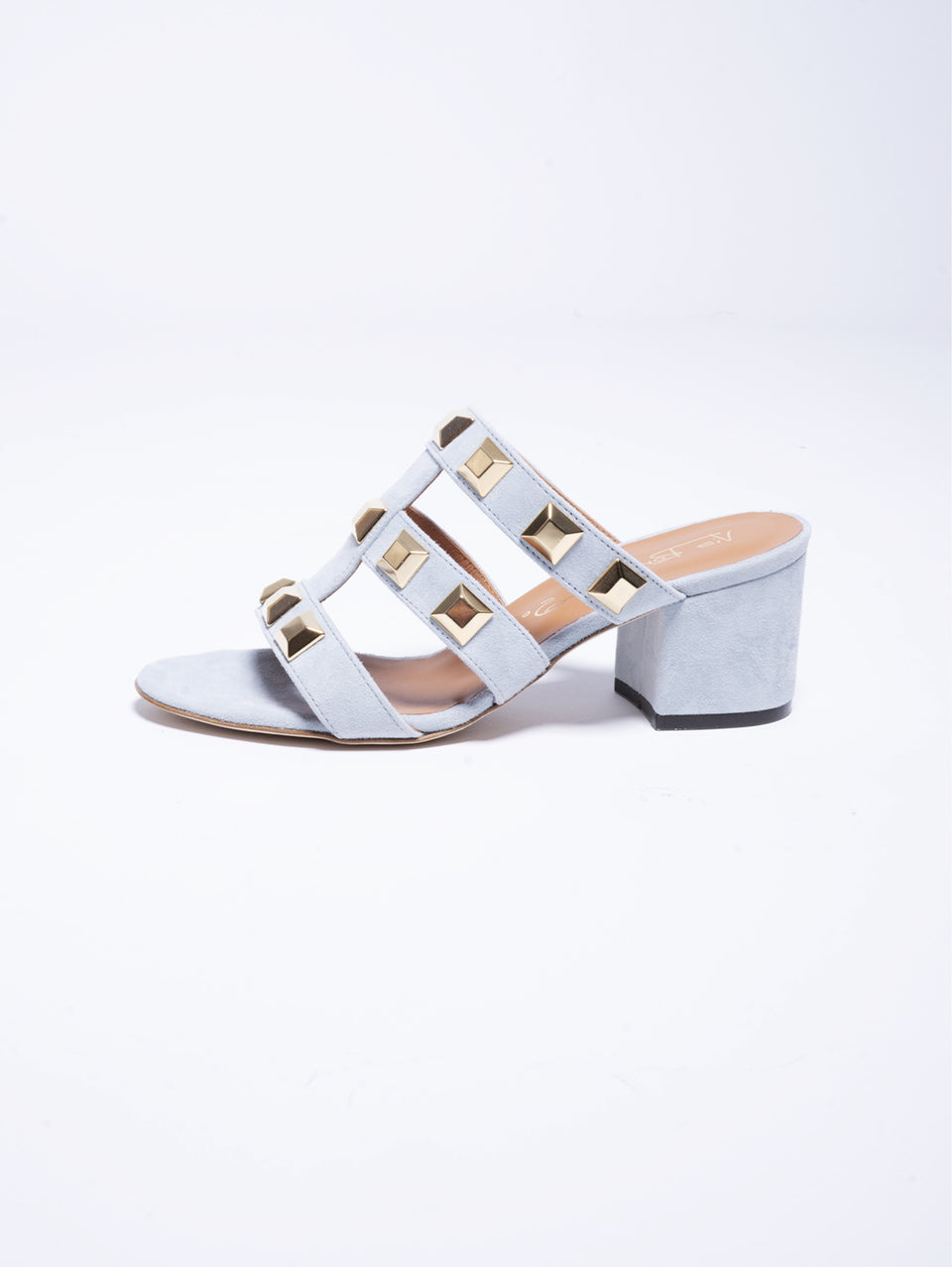 VIA ROMA 15 Sabot con Fasce e Borchie Polvere