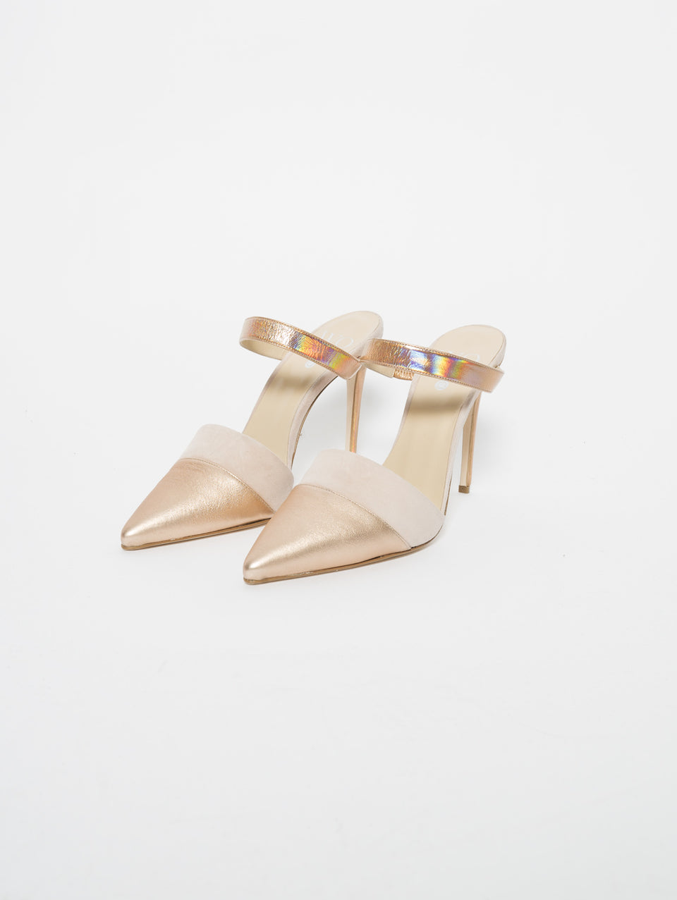 WO MILANO Decolleté In Suede E Pelle Cipria / Rame