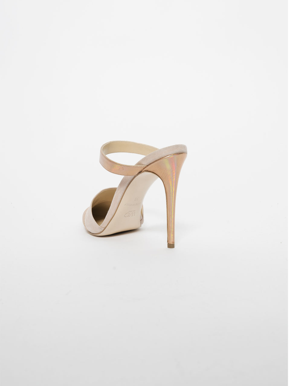 WO MILANO Decolleté In Suede E Pelle Cipria / Rame