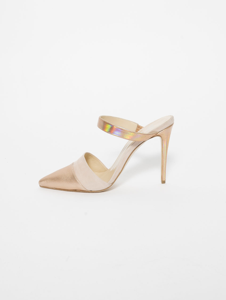 WO MILANO Decolleté in suede e pelle Cipria / Rame