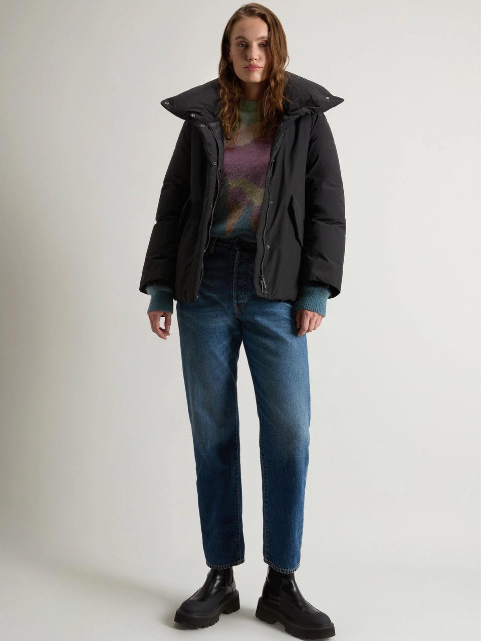 WOOLRICH Giaccone In Tessuto Urban Touch Nero