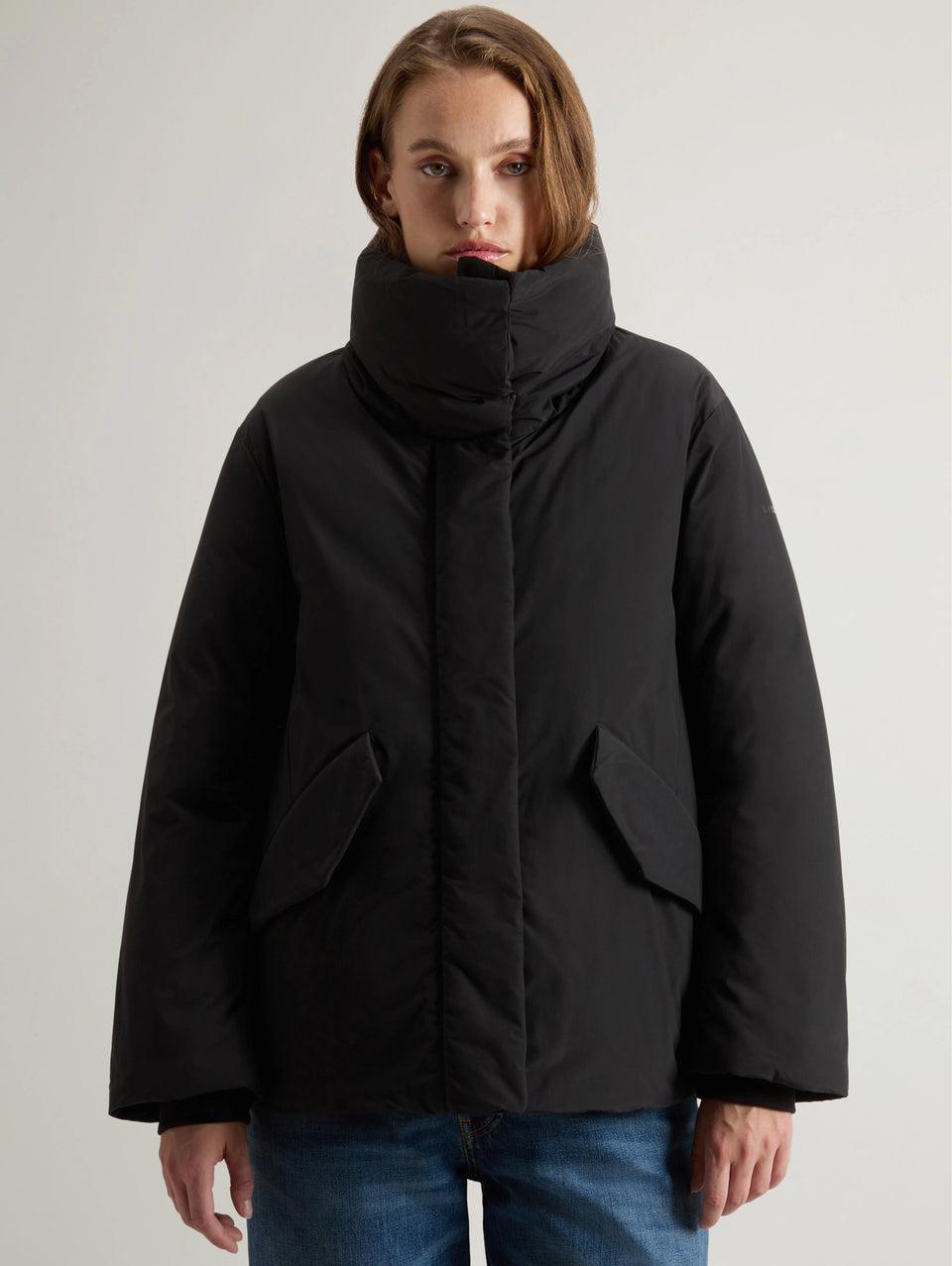 WOOLRICH Giaccone in Tessuto Urban Touch Nero