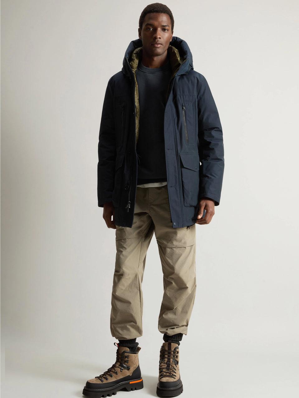 WOOLRICH Parka Arctic In Ramar Cloth Evolution Blu