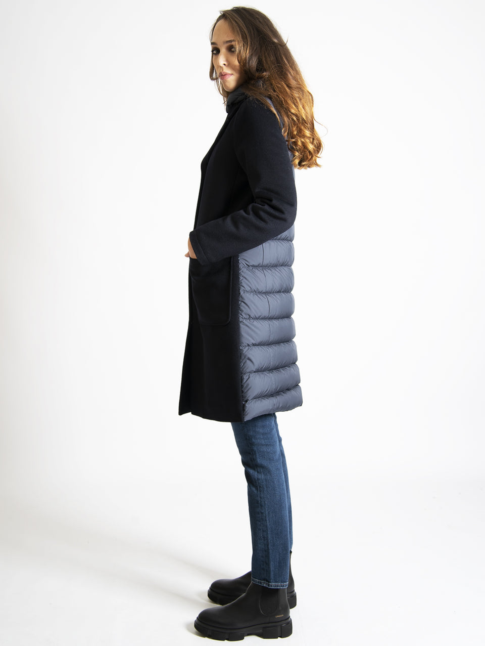 WOOLRICH Parka Due In Doppio Tessuto Blu