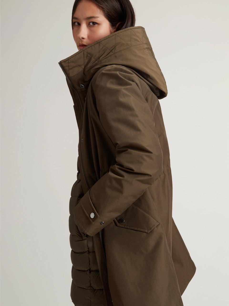 WOOLRICH Parka Tre In Uno Verde Scuro