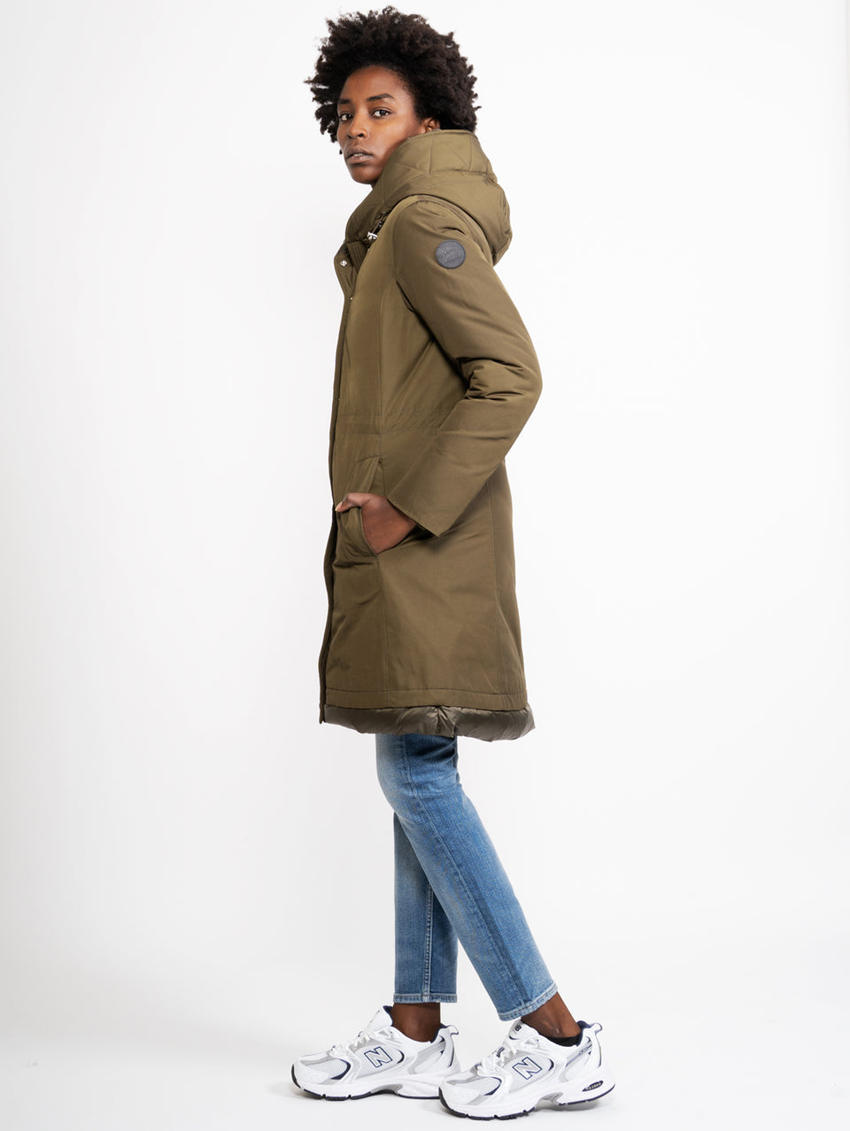 WOOLRICH Parka Weoka In Ottoman Verde Scuro