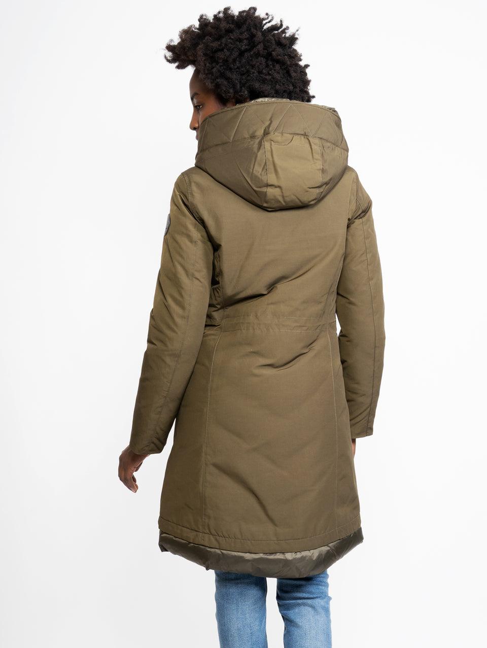WOOLRICH Parka Weoka In Ottoman Verde Scuro
