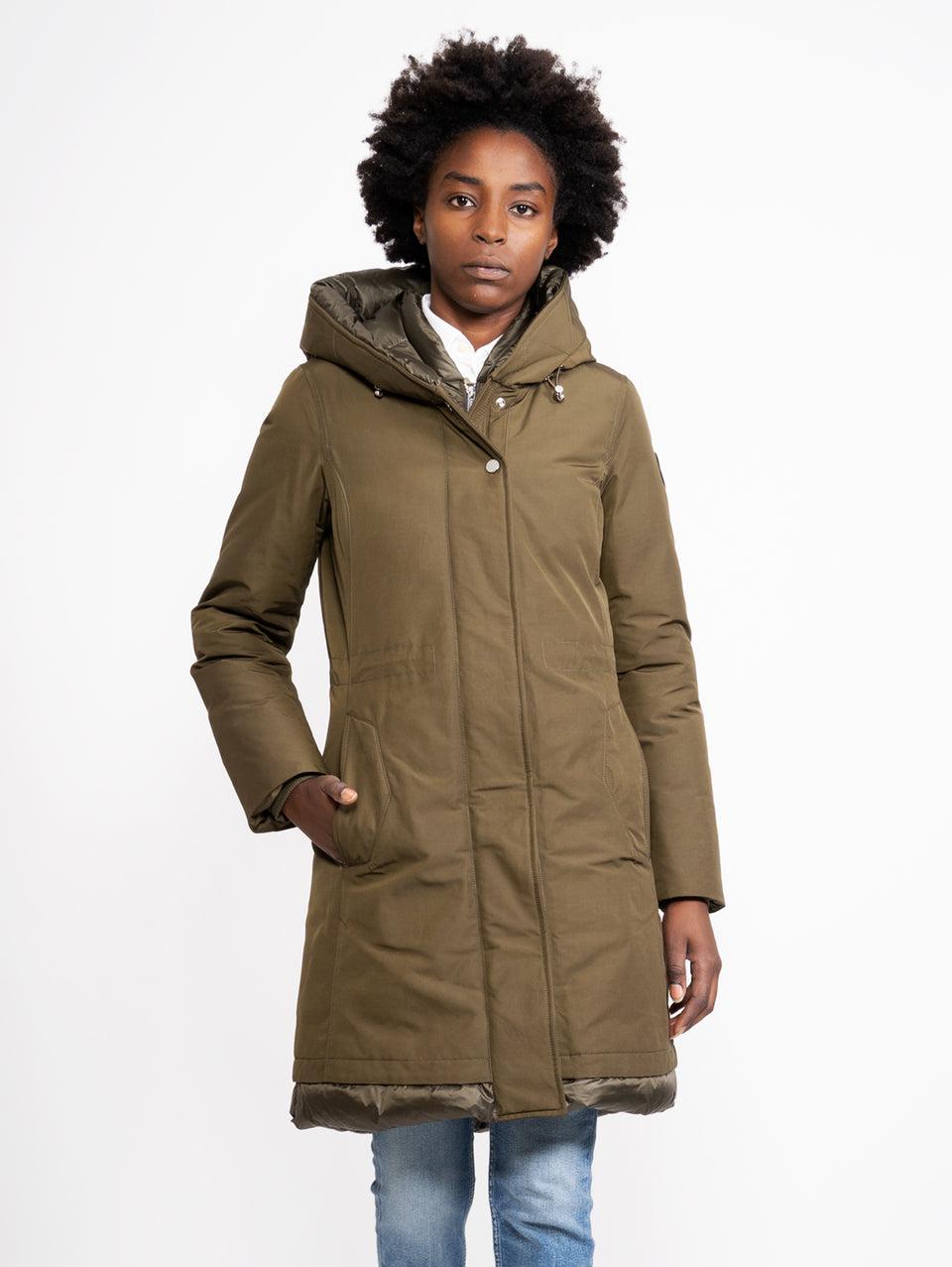 WOOLRICH Parka Weoka in Ottoman Verde Scuro