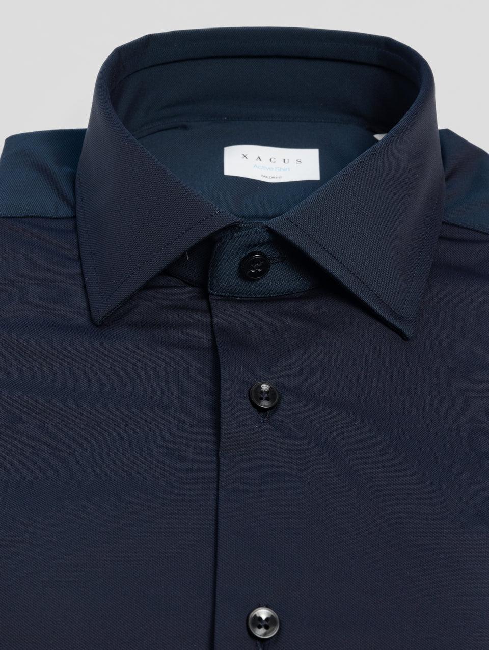 XACUS Camicia Active Shirt In Twill Blu