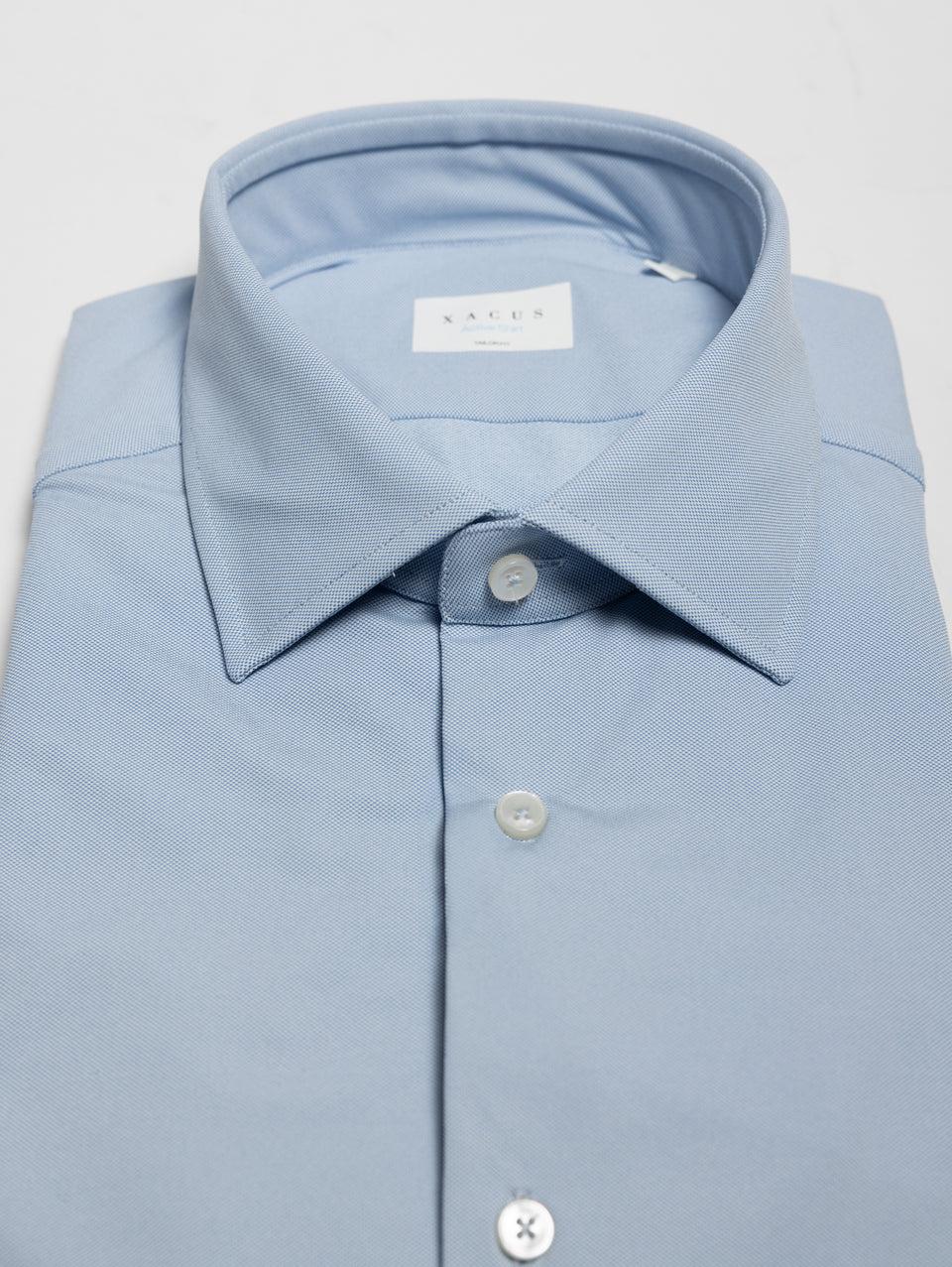 XACUS Camicia Active Shirt In Twill Celeste