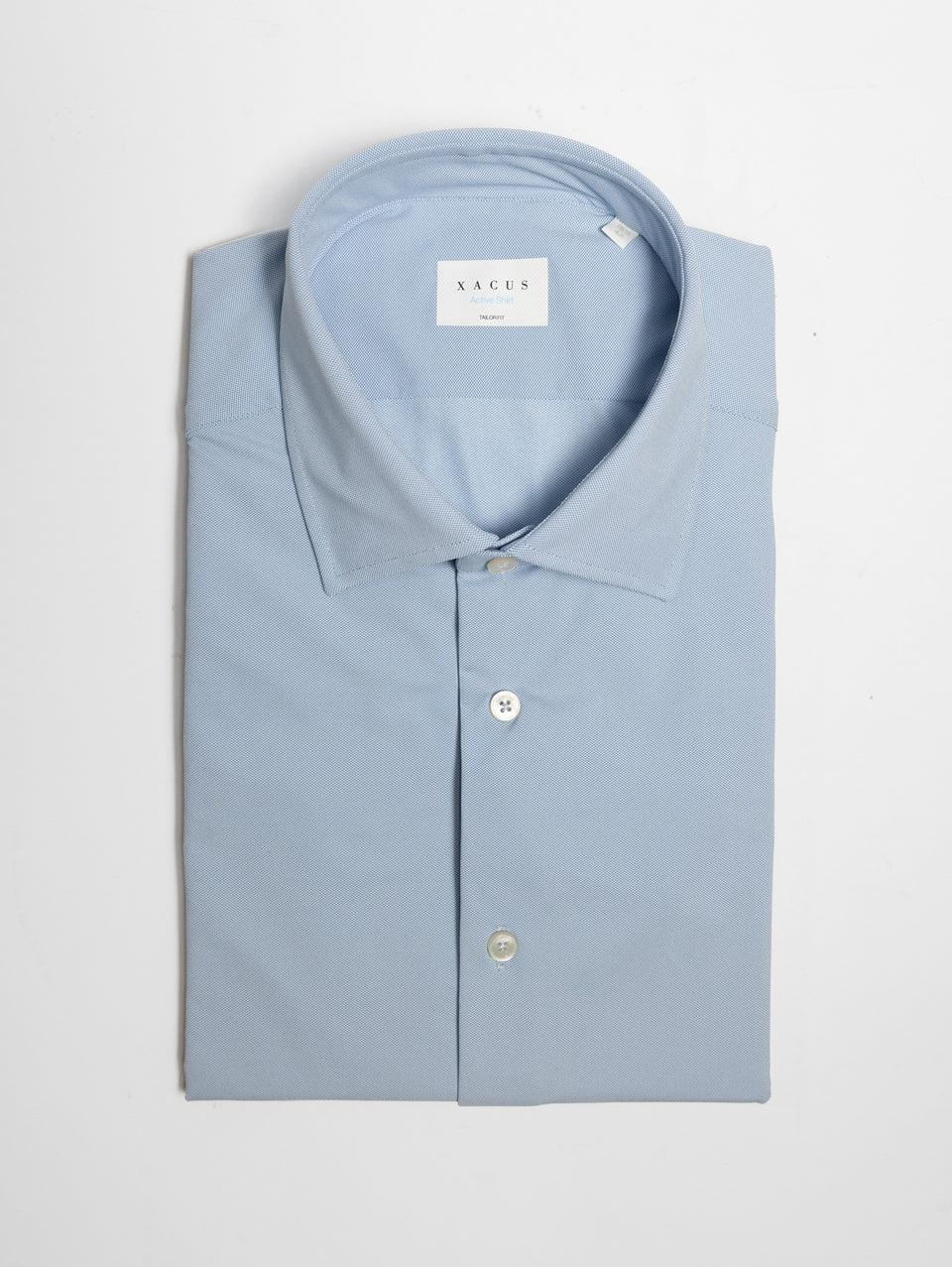 XACUS Camicia Active Shirt in Twill Celeste