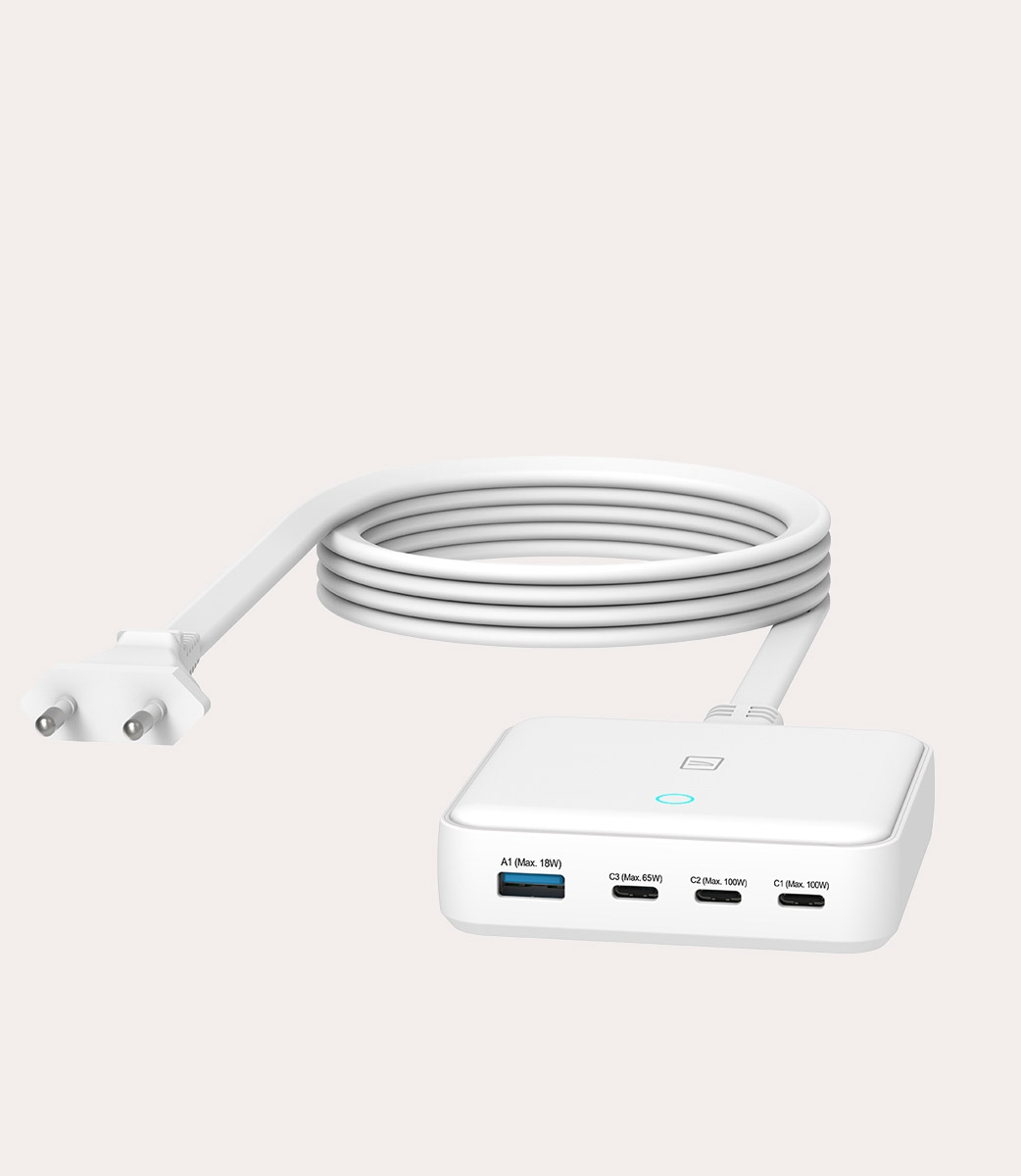 Tucano Alimentatore Compatto Da Scrivania 100W Con 4 Porte E Cavo Da 1 5 M