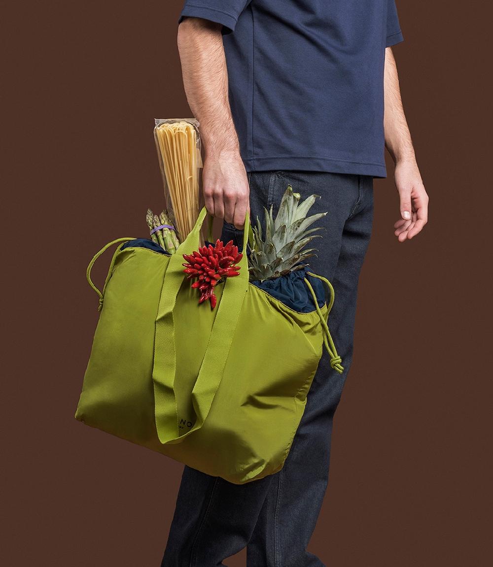 Tucano Borsa Shopper Pieghevole In Materiale Ottenuto Dalla Plastica Riciclata