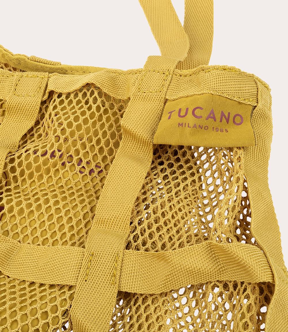 Tucano Borsa Shopper Pieghevole In Rete Ottenuta Dalla Plastica Riciclata