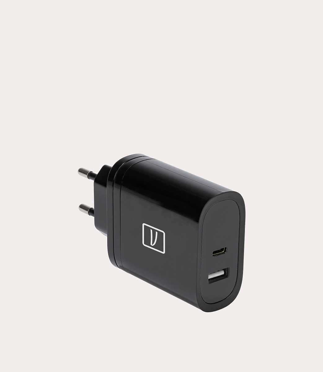 Tucano Doppio Caricabatteria Da Parete USB-A/USB-C GaN Da 65W