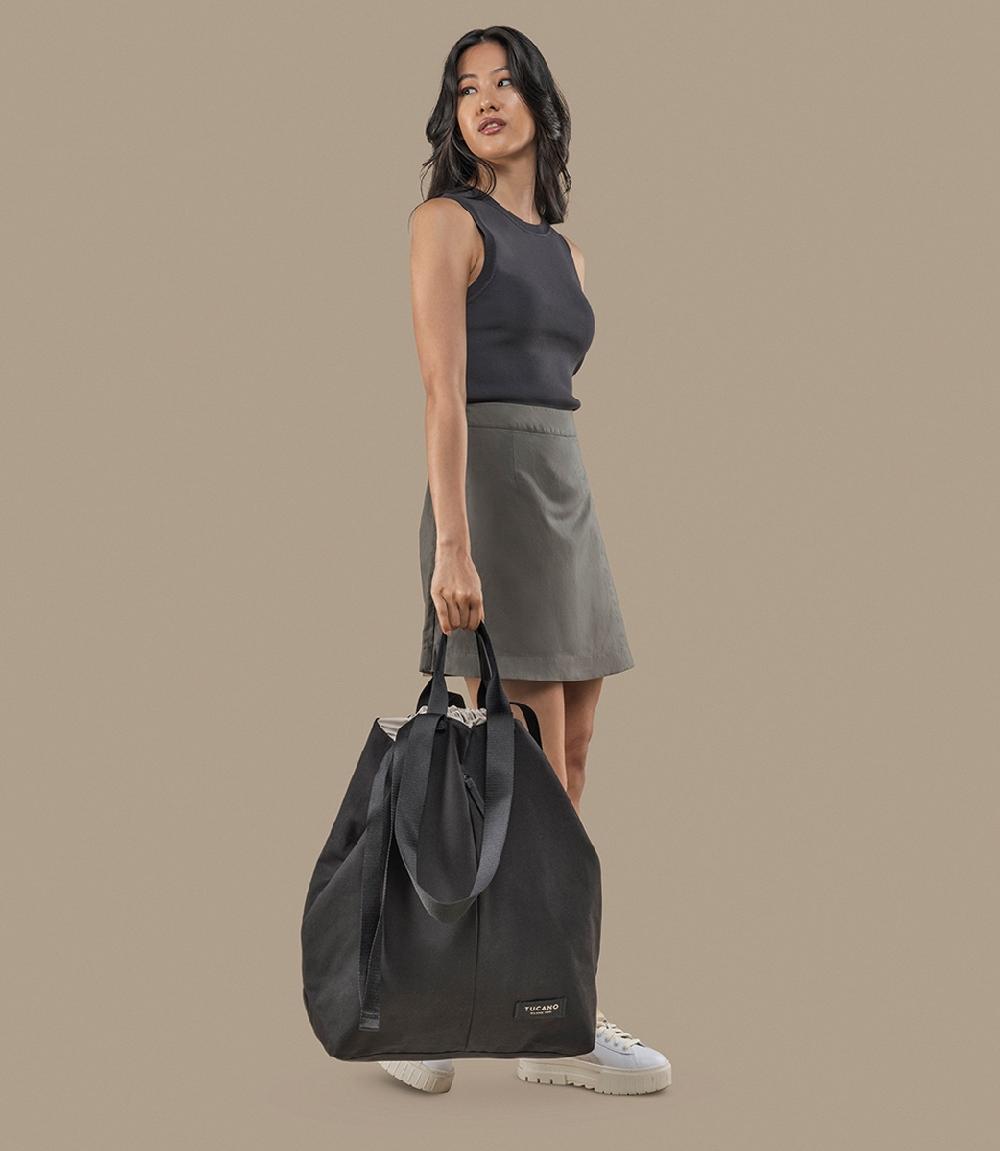 Tucano Borsa Shopper Verticale In Canvas
