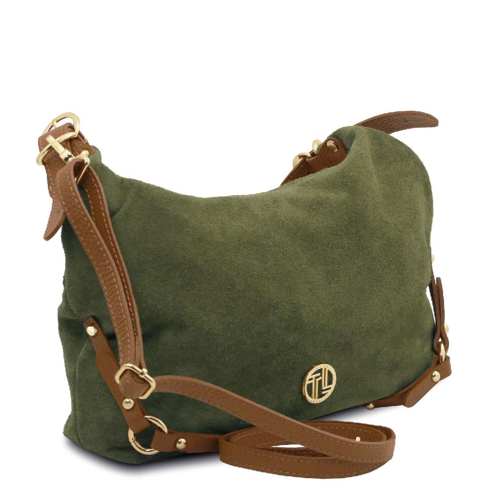 Tuscany Leather Bolso De Asa Larga En Piel Agamuzada