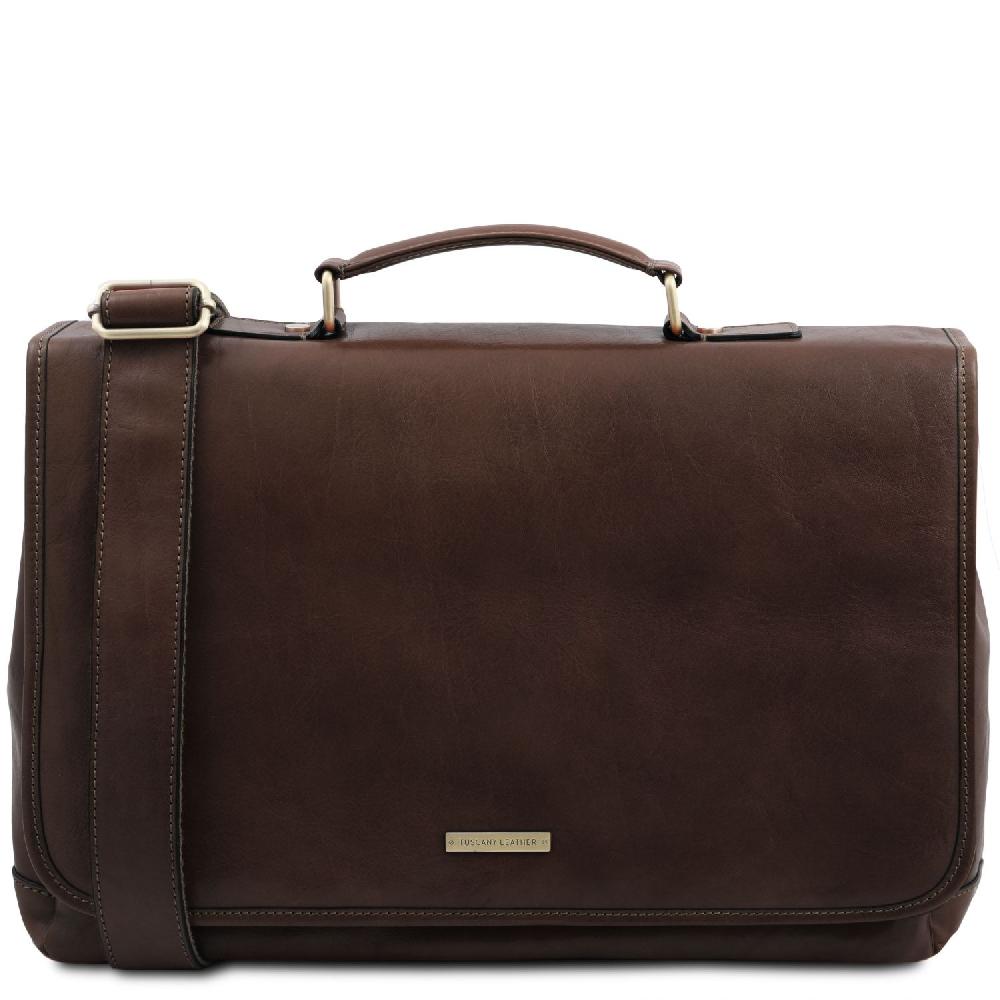 Tuscany Leather Borsa Da Lavoro TL SMART Multiscomparto In Pelle Con Pattella