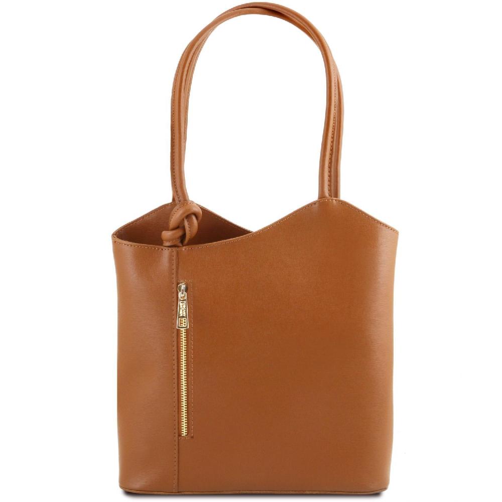 Tuscany Leather Borsa Donna Convertibile a Zaino in Pelle Saffiano