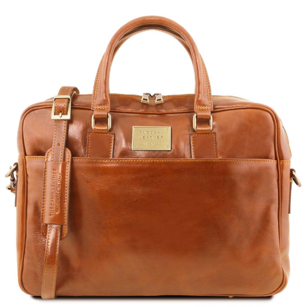 Tuscany Leather Borsa Porta Computer A 2 Scomparti In Pelle