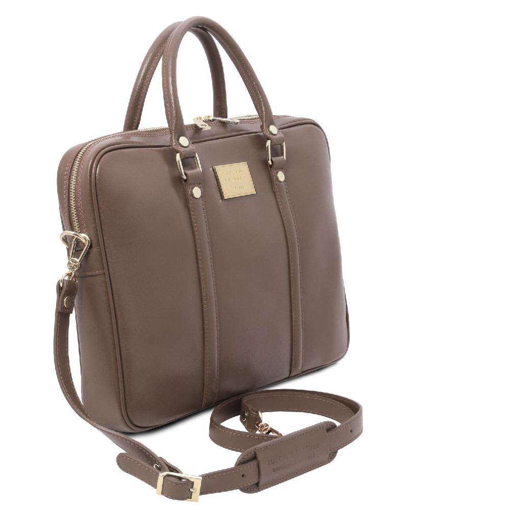 Tuscany Leather Borsa Porta Computer Da Donna In Pelle Saffiano