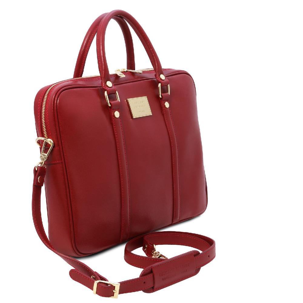 Tuscany Leather Borsa Porta Computer Da Donna In Pelle Saffiano