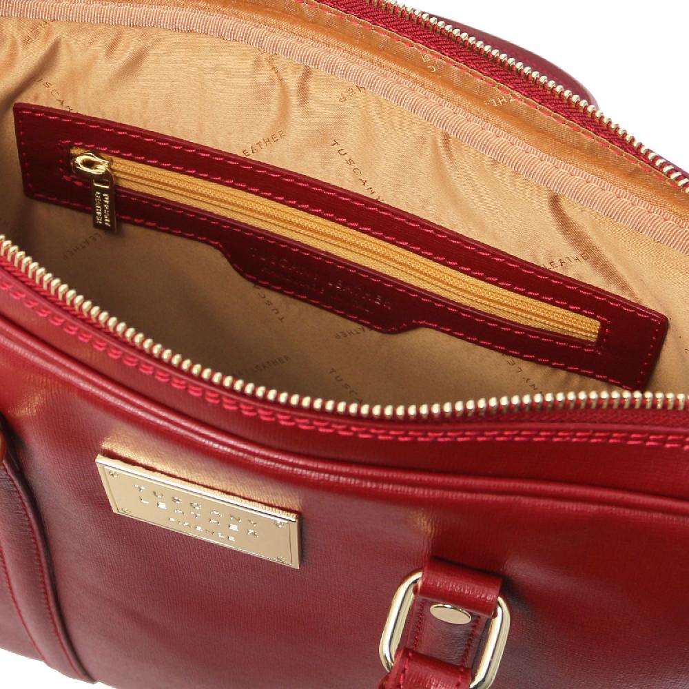 Tuscany Leather Borsa Porta Computer Da Donna In Pelle Saffiano