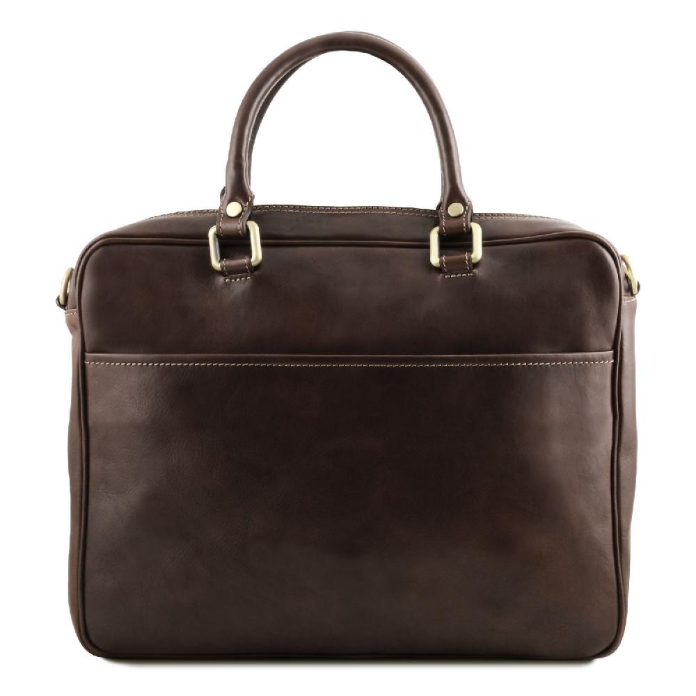 Tuscany Leather Borsa Porta Computer Da Lavoro Con Tasca Frontale In Pelle