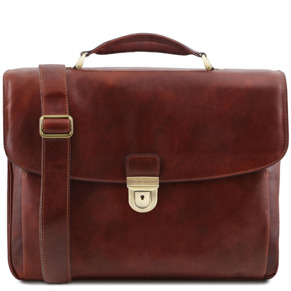 Tuscany Leather Borsa Porta Computer TL SMART Multiscomparto In Pelle
