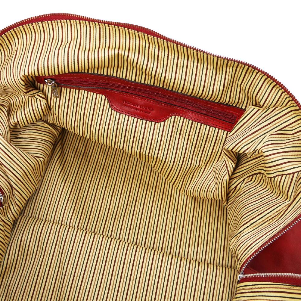 Tuscany Leather Borsone Da Viaggio In Pelle E Beauty Case In Pelle