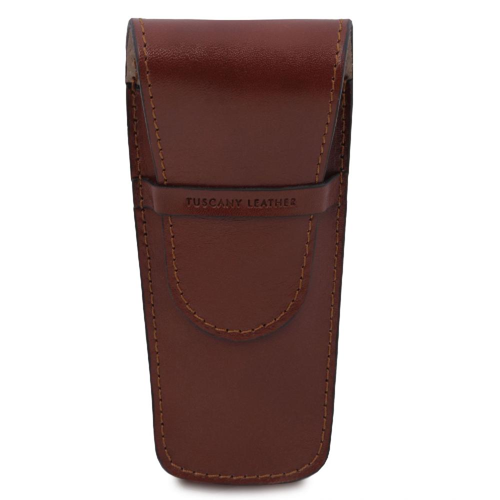 Tuscany Leather Elegante Porta Penne 2 Posti/porta Orologio in Pelle