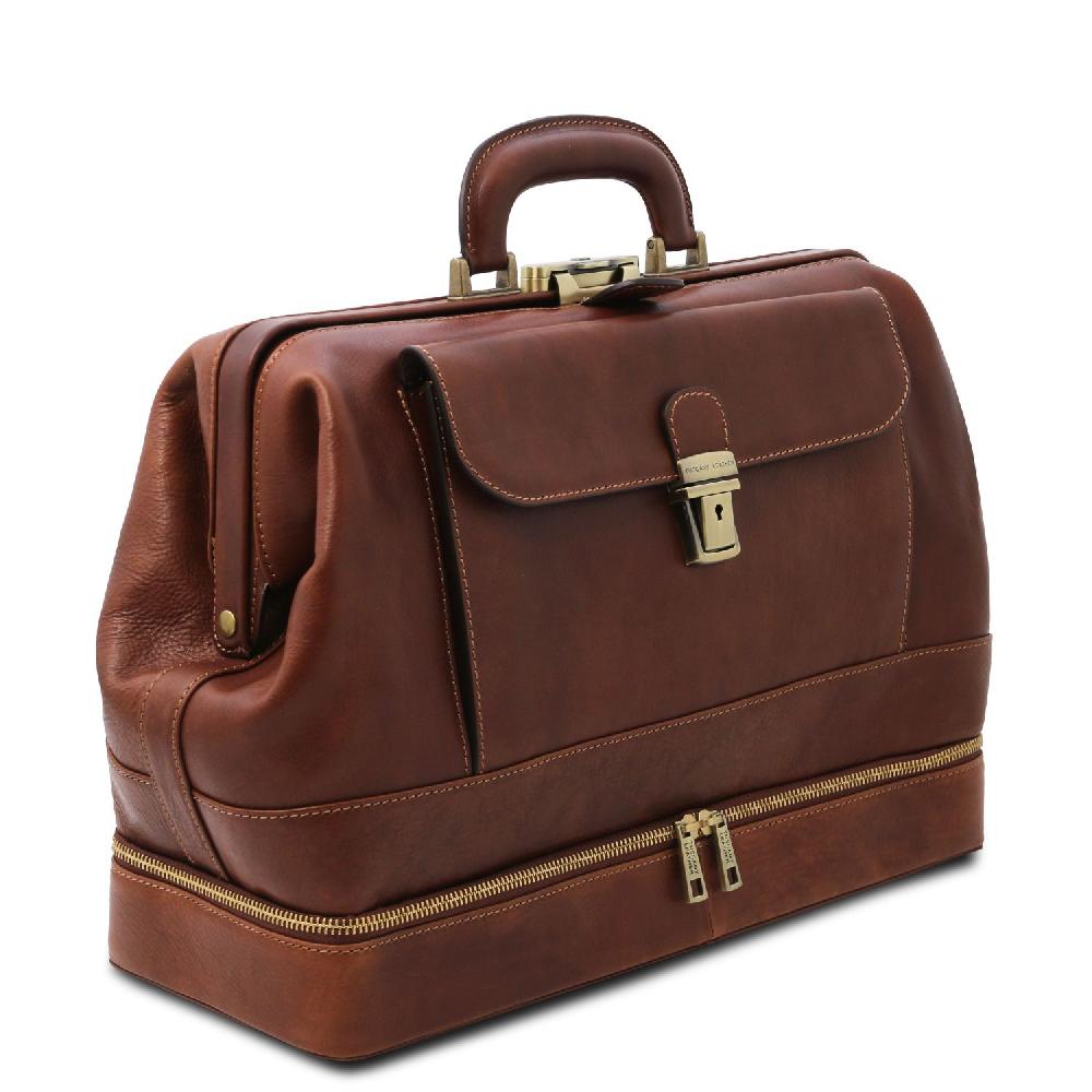 Tuscany Leather Esclusiva Borsa Medico In Pelle Con Doppio Fondo