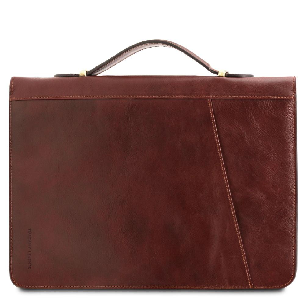 Tuscany Leather Esclusivo Portadocumenti In Pelle Con Anelli E Manico