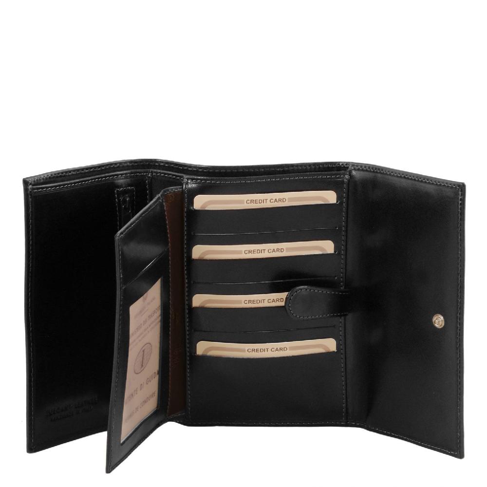 Tuscany Leather Esclusivo Portafogli Da Donna In Pelle 4 Ante
