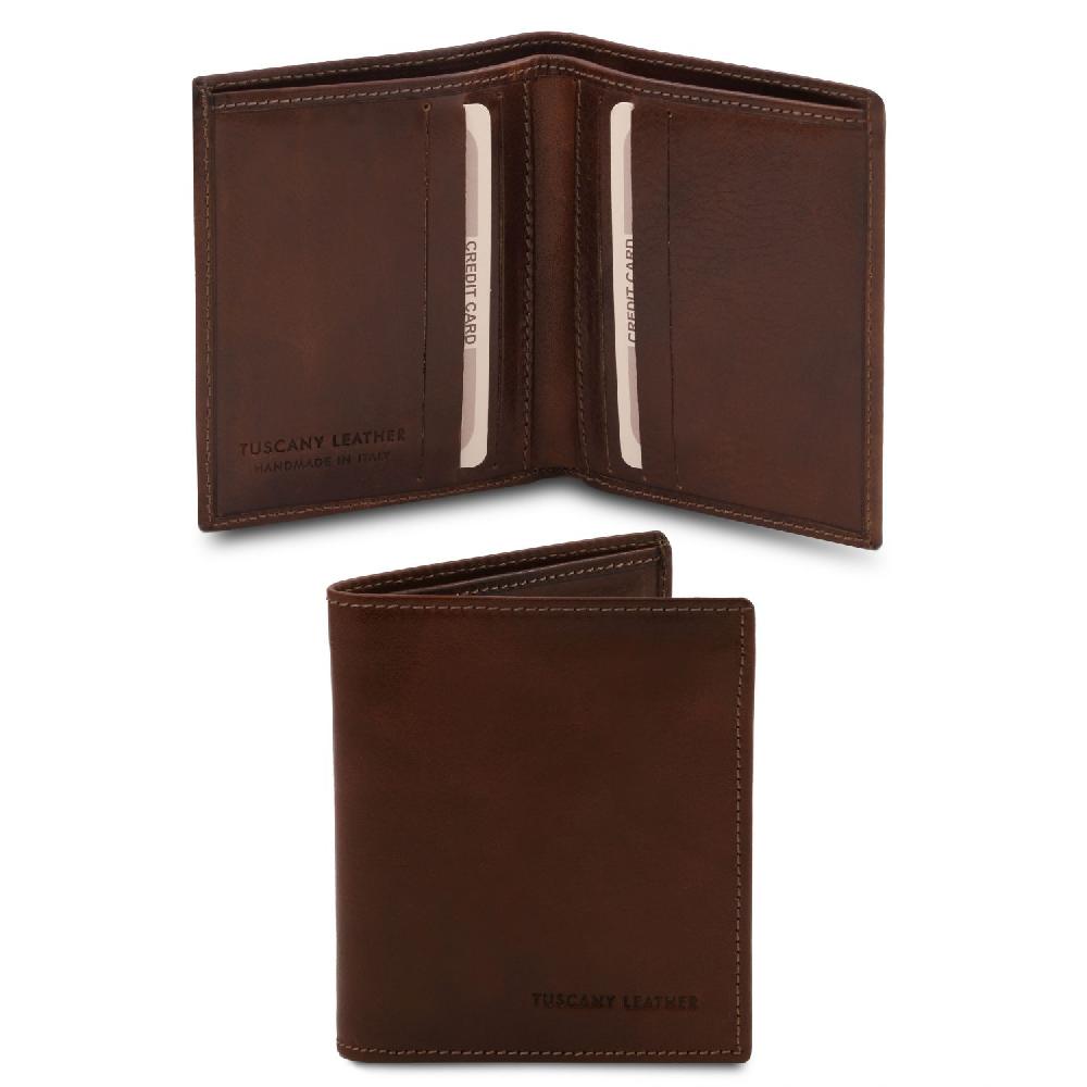 Tuscany Leather Esclusivo Portafoglio Uomo in Pelle 2 Ante