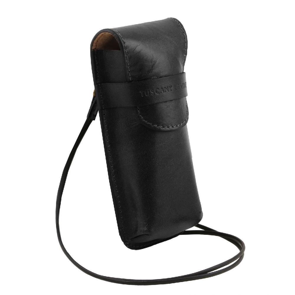 Tuscany Leather Esclusivo Portaocchiali/Portacellulare/porta Orologio A Tracolla In Pelle