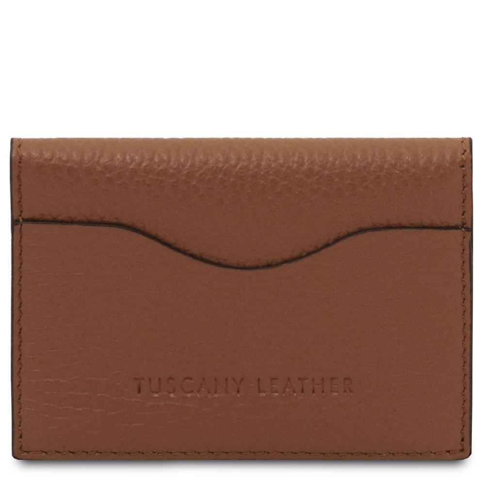 Tuscany Leather Porta Biglietti Da Visita / Carte Di Credito In Pelle