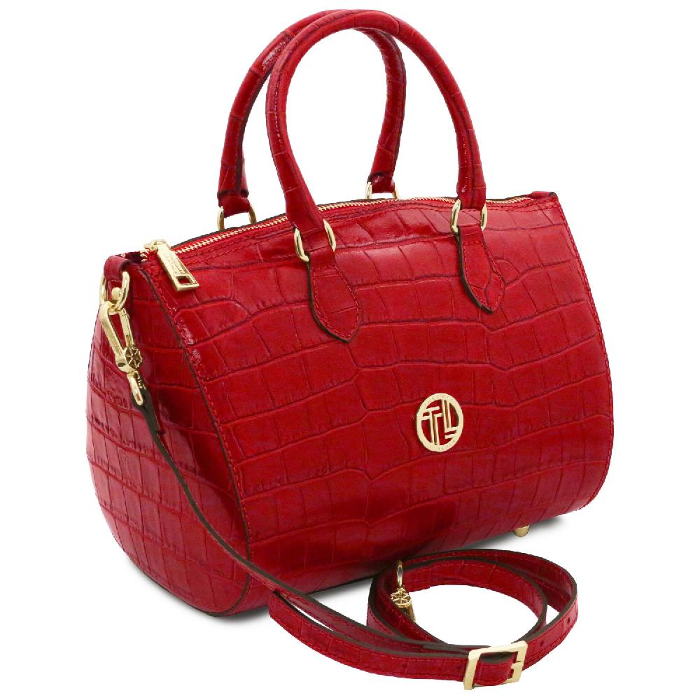 Tuscany Leather Bauletto In Pelle Stampa Cocco