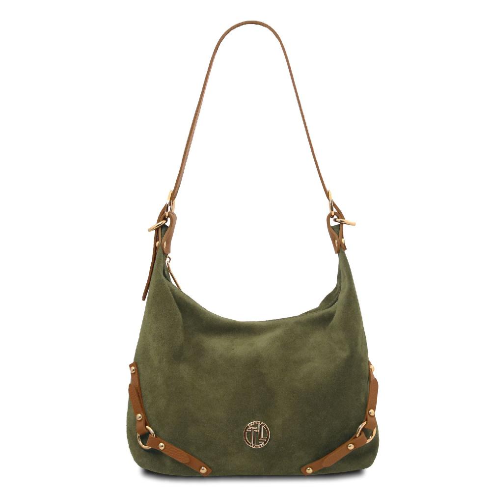 Tuscany Leather Suede Leather Shoulder Bag